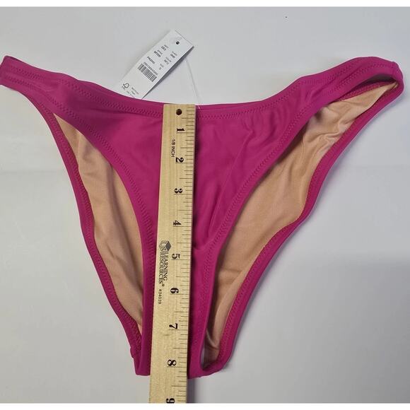 J.Crew Heritage 1989 High Leg Bikini Swim Bottom Womens Small Fucsia BP209 - Picture 6 of 7